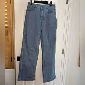 Stylish Blue Straight Leg Women's Jeans